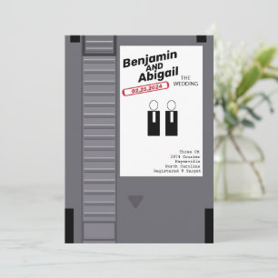 Modern Geek Nerd Gamer Vintage Retro Invitation