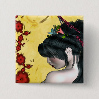 Modern Geisha 15 Cm Square Badge