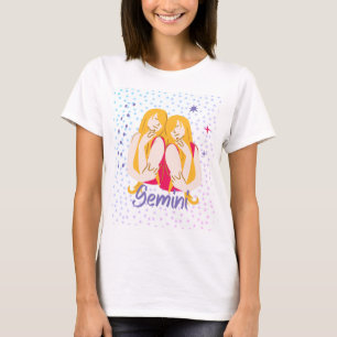 Modern Gemini Twins Zodiac T-Shirt