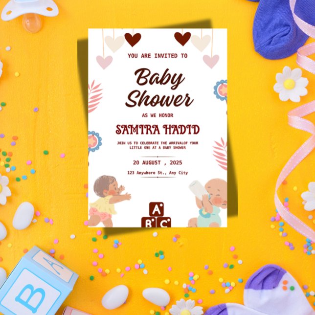 Modern Gender Neutral Baby Shower Invitation  (Creator Uploaded)