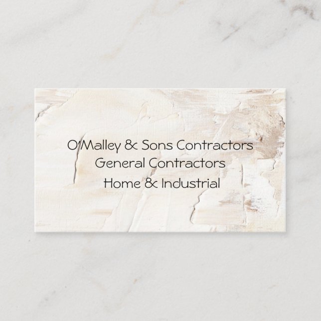 Modern General Contractor Textured Background  Business Card (Front)