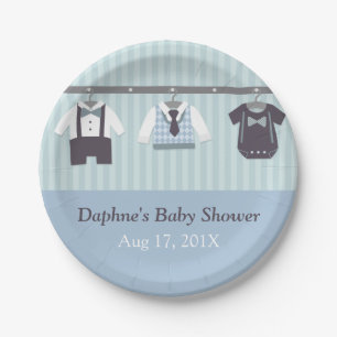 Modern Gentleman Baby Boy Shower Party Supplies Paper Plate
