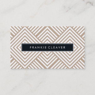 MODERN GEO DIAMOND PATTERN trendy simple kraft Business Card