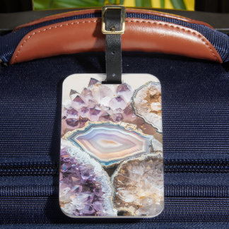 Modern Geode Crystal  | Crystal Luggage Tag
