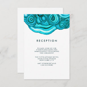 Modern Geode Wedding   Blue Reception Invitation