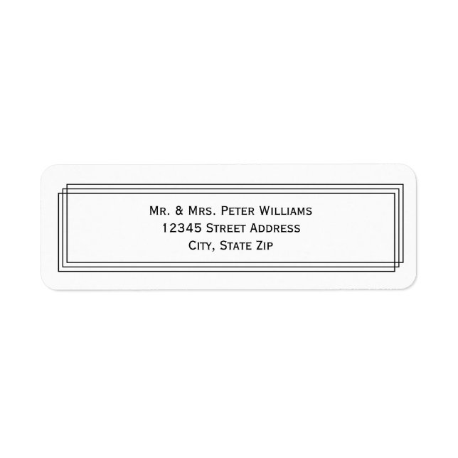 Modern Geomentric Lines - Return Address Label (Front)