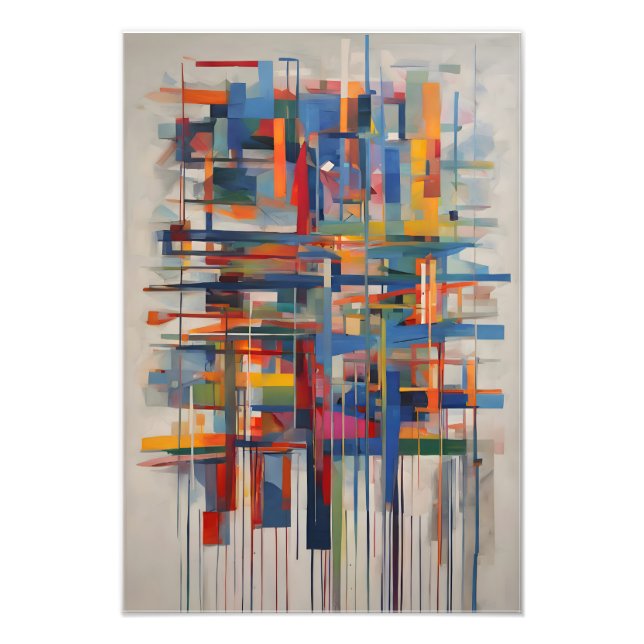 Modern Geometric Abstract Art Photo Print (Front)