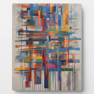 Modern Geometric Abstract Art Plaque