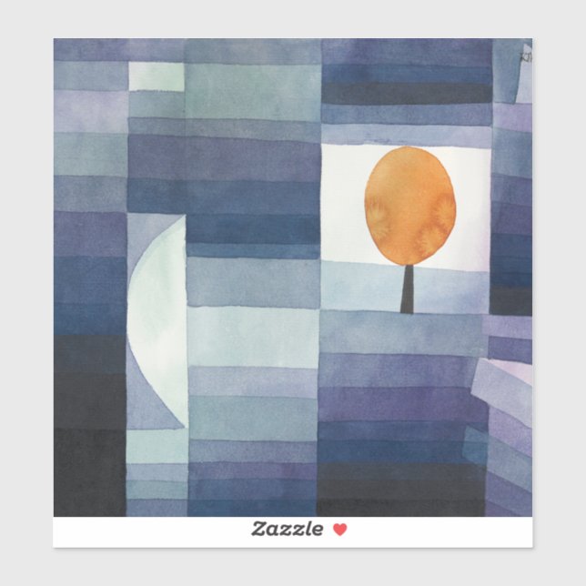 Modern Geometric Abstract Blue Orange Klee (Sheet)