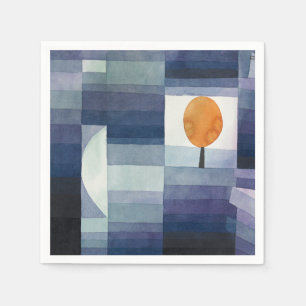 Modern Geometric Abstract Blue Orange Klee Napkin