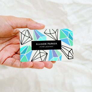 Modern Geometric Abstract Business Card