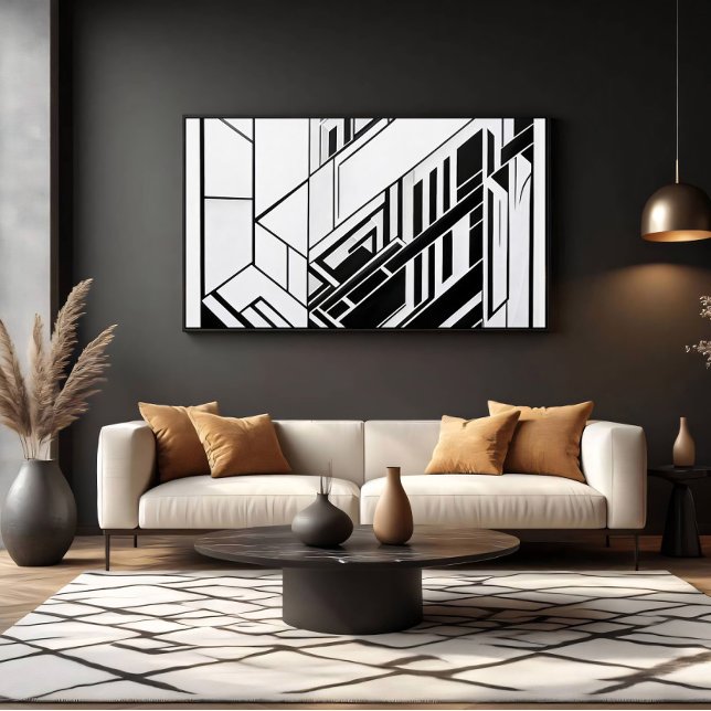 Modern Geometric Abstract Canvas Print (Creator Uploaded)