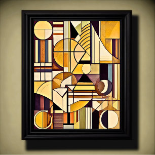 Modern Geometric Abstract Design 4:5 Poster