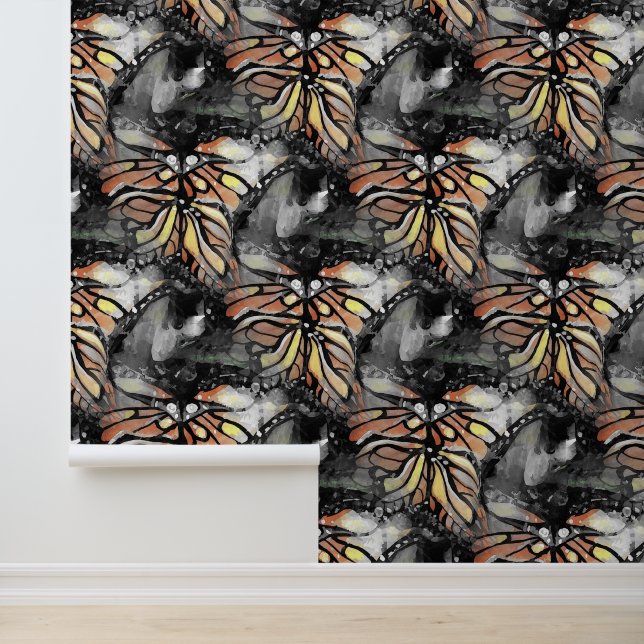 Modern Geometric Abstract in Bold Dramatic Colours Wallpaper (Application)