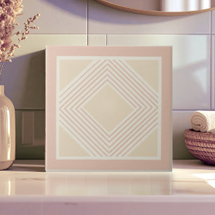 Modern Geometric Abstract Pat#11 Rose Gold ID1192 Tile