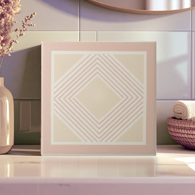 Modern Geometric Abstract Pat#11 Rose Gold ID1192 Tile (Creator Uploaded)