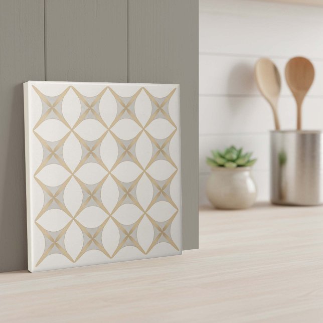 Modern Geometric Abstract Pat#18 Greige ID1192 Tile (Creator Uploaded)