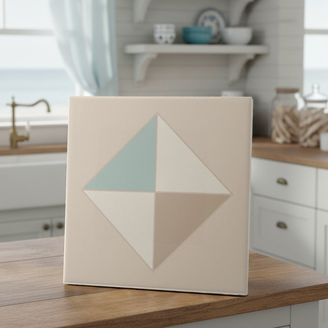 Modern Geometric Abstract Pat#4 Teal ID1192 Tile (Creator Uploaded)