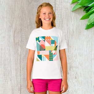 Modern Geometric Abstract Pattern Bold Retro  T-Shirt