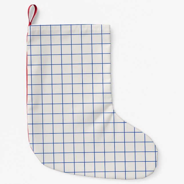 Modern geometric abstract pattern design with simp small christmas stocking (Front)