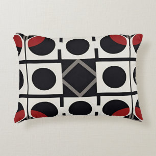Modern Geometric Abstract With Circles Decorative Cushion