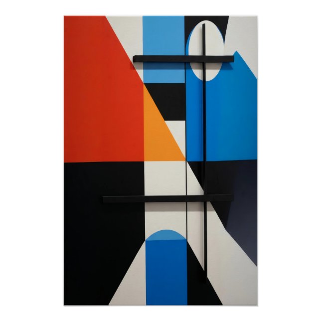 Modern Geometric Abstraction Poster (Front)