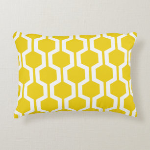 Modern Geometric Accent Pillow - Lemon Yellow