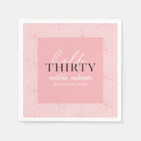 Modern geometric and script 30th birthday party