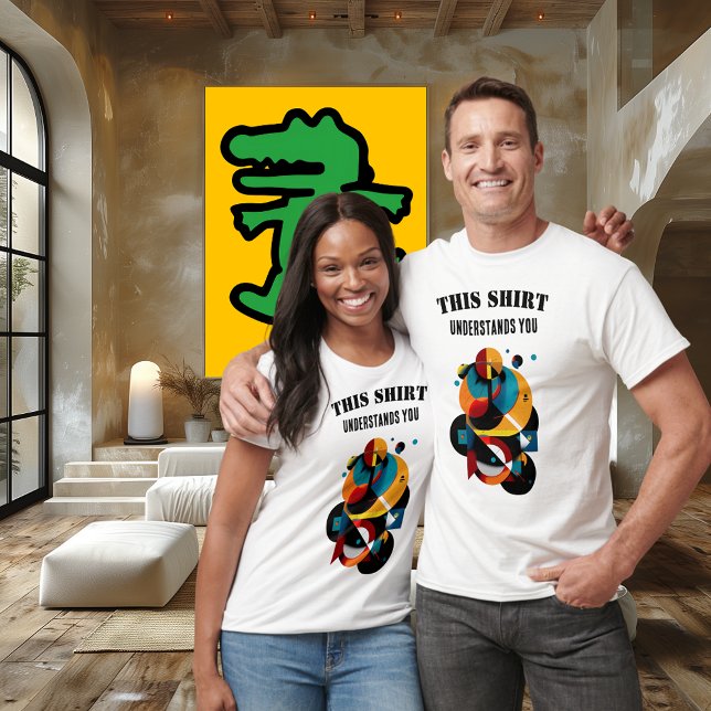 Modern Geometric Art – Abstract Intelligent Humour T-Shirt (Creator Uploaded)