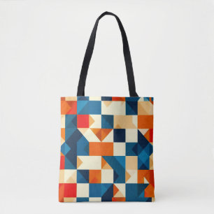 🟦 Modern Geometric Art Everyday Tote Bag