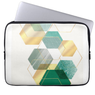 Modern geometric art laptop sleeve