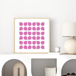Modern Geometric Art Pattern Design in Violet Poster