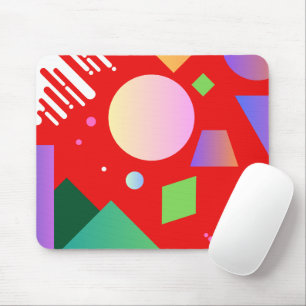 Modern geometric background in gradient colours Re Mouse Pad