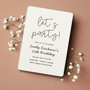 Modern Geometric Birthday Party Invitation 