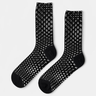 Modern Geometric Black Dot Pattern Socks