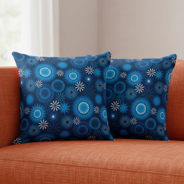 Modern Geometric Blue Cushion (Creator Uploaded)