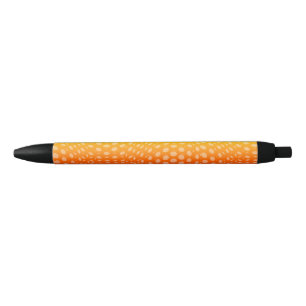 Modern Geometric Blue Dot Pattern Black Ink Pen