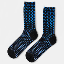 Modern Geometric Blue Dot Pattern Socks