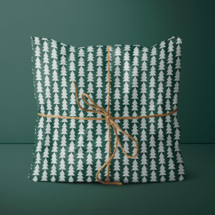 Modern geometric blue green Christmas tree graphic Wrapping Paper