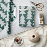 Modern geometric blue green Christmas tree graphic Wrapping Paper<br><div class="desc">Modern geometric blue green Christmas tree bold minimal graphic design</div>