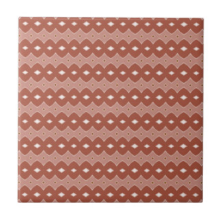 Modern Geometric Brown Terracotta Pattern Tile
