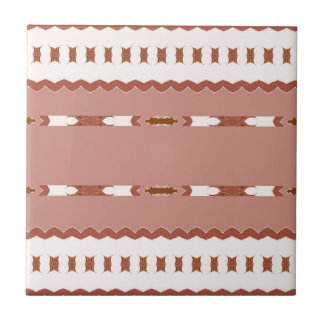 Modern Geometric Brown Terracotta Pattern Tile