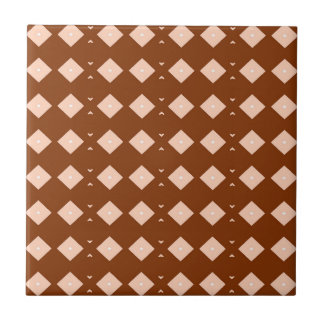 Modern Geometric Brown Terracotta Pattern Tile