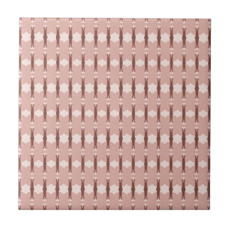 Modern Geometric Brown Terracotta Pattern Tile