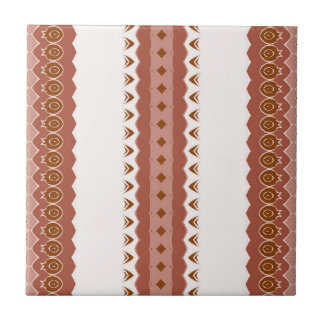Modern Geometric Brown Terracotta Pattern Tile