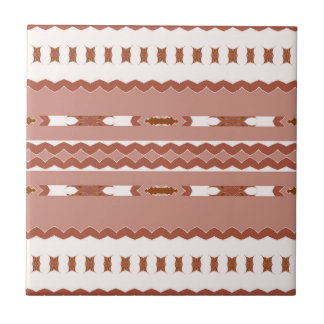 Modern Geometric Brown Terracotta Pattern Tile