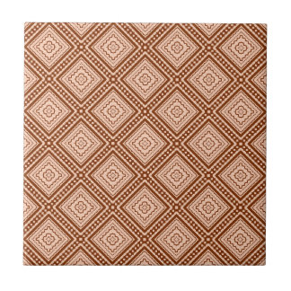 Modern Geometric Brown Terracotta Pattern Tile