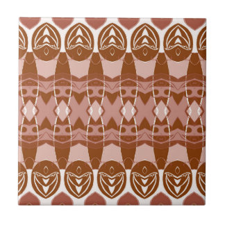 Modern Geometric Brown Terracotta Pattern Tile