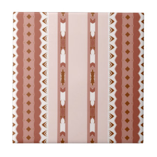 Modern Geometric Brown Terracotta Pattern Tile