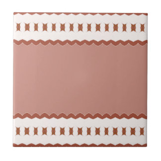 Modern Geometric Brown Terracotta Pattern Tile
